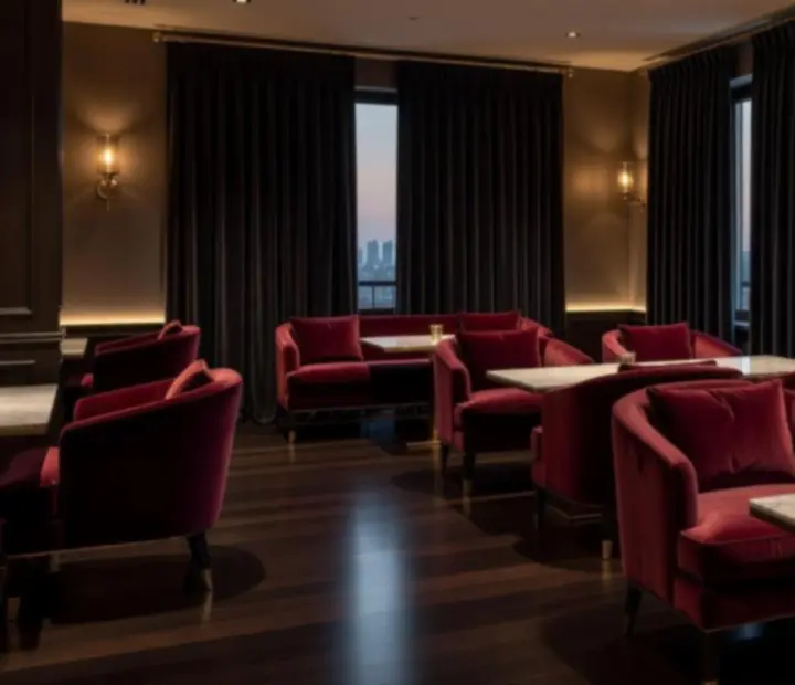 Eleganckie wnętrze VIP lounge w restauracji Strefa Nocaro