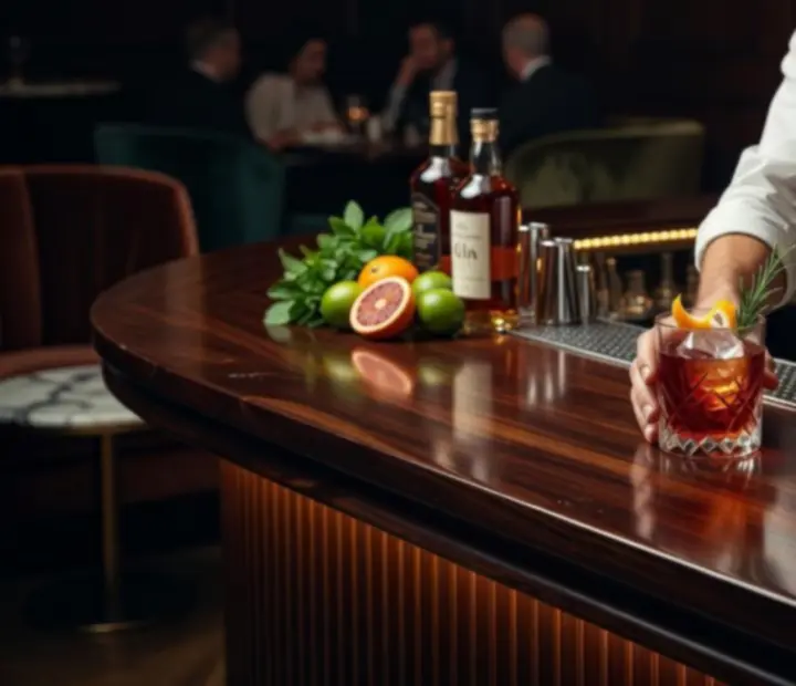 Bar w VIP Lounge serwujący autorskie signature cocktaile